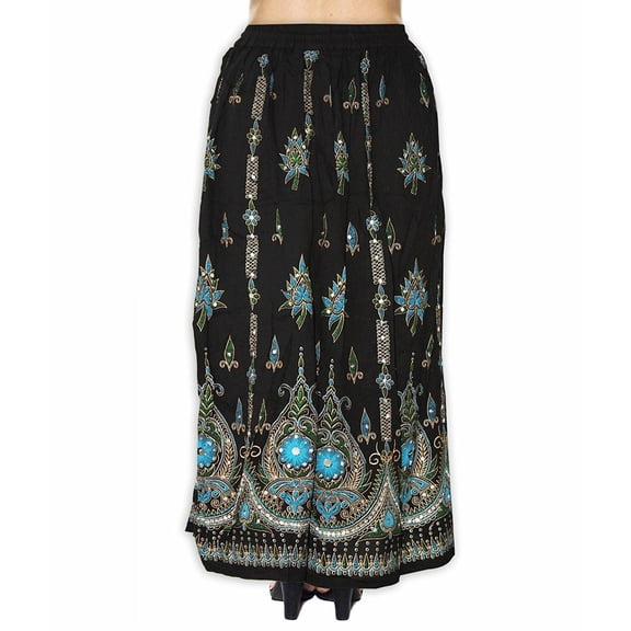 Womens Bollywood Indian Long Skirts Sequins Ankle Length Rayon India Clothing