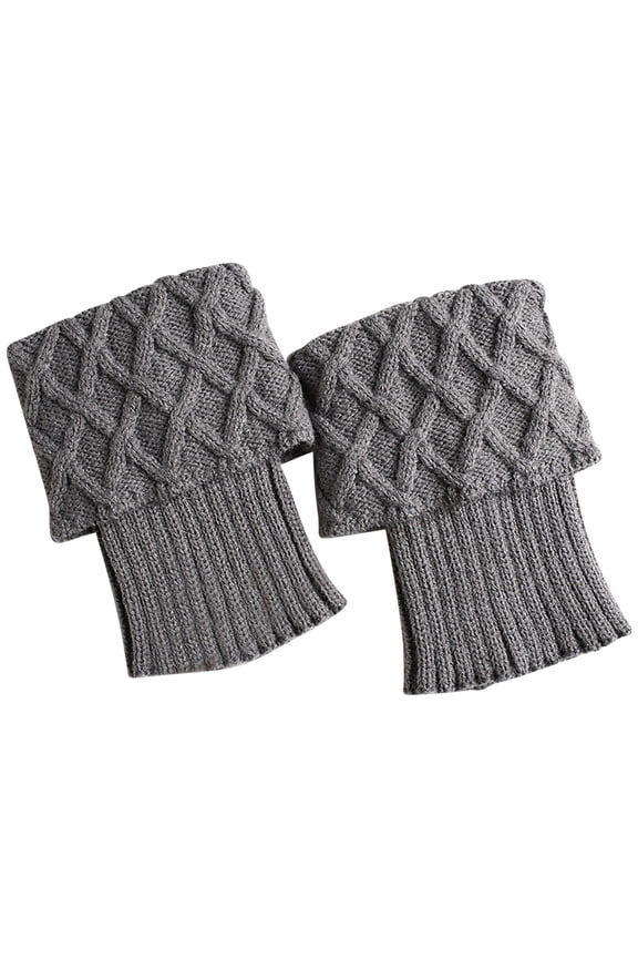 Womens Boot Socks Short Leg Warmers Winter Crochet Knitted Leg Warmers Socks Assorted Color