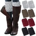 thumbnail image 1 of Womens Boot Socks Winter Warm Crochet Knitted Boot Cuffs Topper Socks Short Leg Warmers Gifts, 1 of 11