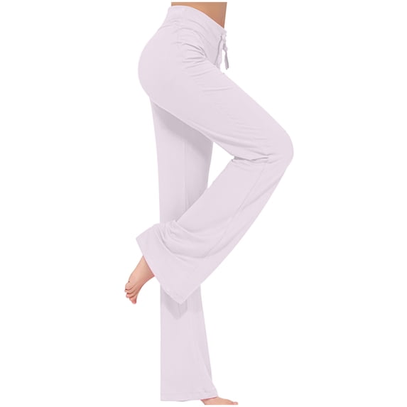 Womens Bootcut Yoga Pants High Waist Tummy Control Loose Comfy Lounge Trousers Wide Leg Drawstring Workout Leggings