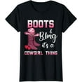 thumbnail image 1 of Womens Boots & Bling It's A Cowgirl Thing Western Cowgirls Southern T-Shirt, 1 of 4