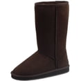 thumbnail image 1 of Womens Boots Mid Calf 12" Australian Classic Tall Faux Sheepskin Fur 4 Colors,Betty-1 Brown 7, 1 of 4