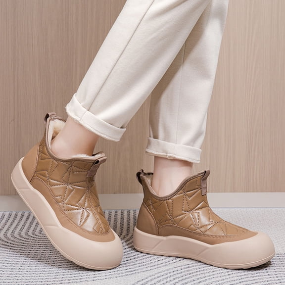 Womens Boots Winter Shoes Warm Ankle Booties With Lined Comfortable Outdoor Slip Boots For Women