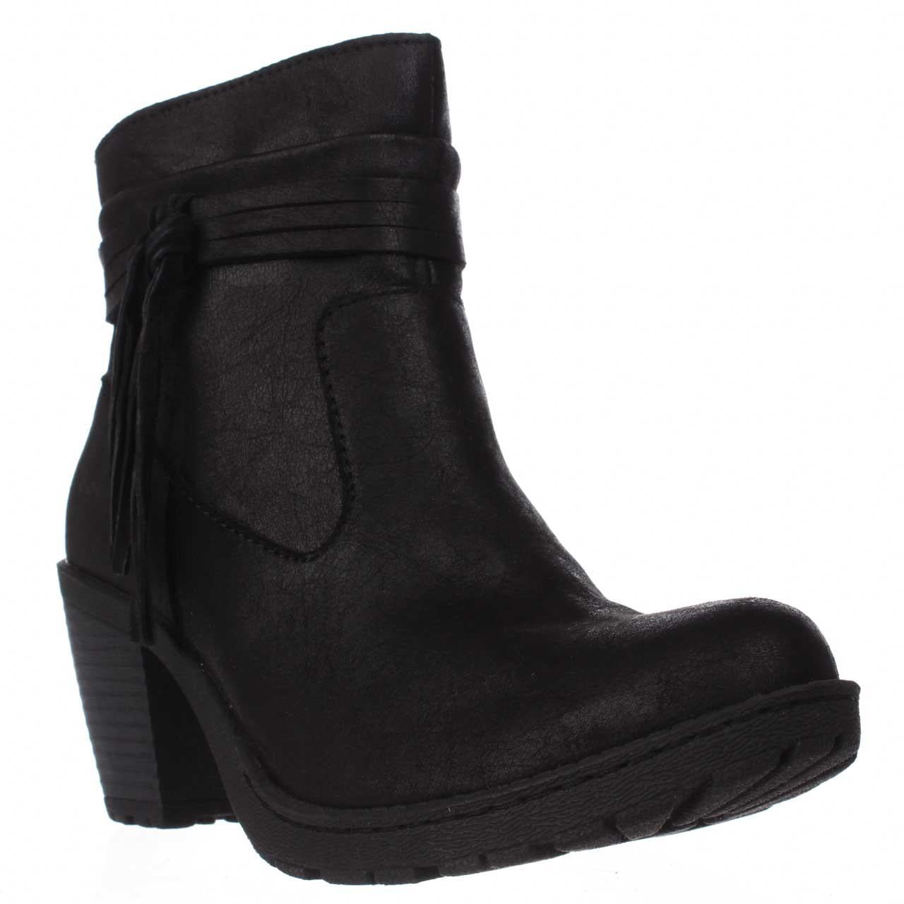 Womens Born Alicudi Tassel Lug Sole Ankle Boots Black Walmart