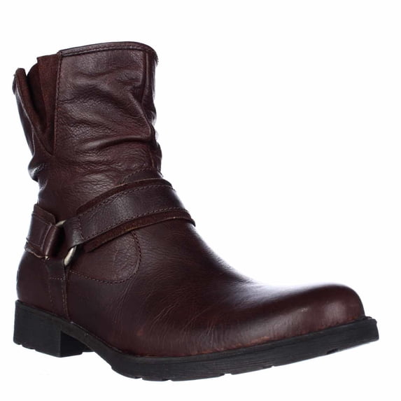 Womens Born Estonia Cross Strap Ankle Boots - Rust