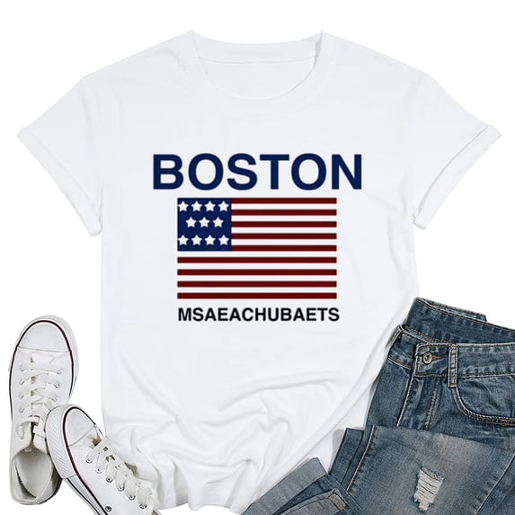 Womens Boston Msaeachubaets Baseball Baseball Shirt White 4X-Large