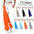 thumbnail image 1 of Womens Bottom Sweatpants Loose Elastic Waist Joggers with Pockets Workout Gym Loungewear Sweat Pants, 1 of 5