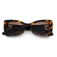thumbnail image 1 of Womens Bow Tie Shape Beveled Thick Plastic Mod Designer Fashion Sunglasses Tortoise - Brown, 1 of 7