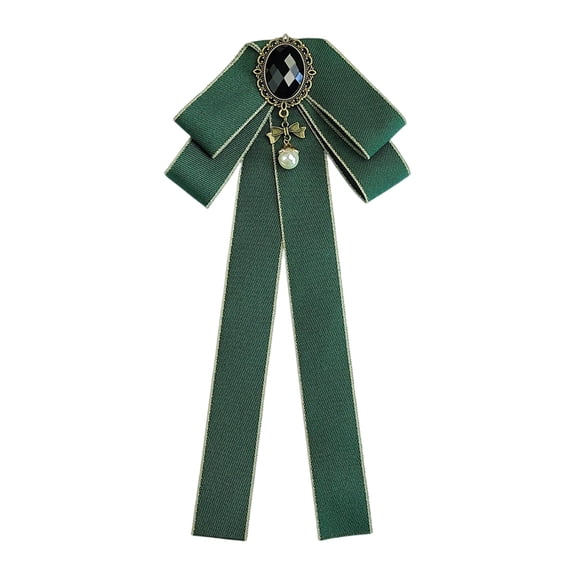 Womens Bow With Long Ribbon Solid Color Adjustable Neck Elegant Bowknot Accessory For WeddingParty OfficeDaily Wear