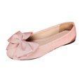 thumbnail image 1 of Womens Bowknot Ballet Flats Pointed Toe Comfortable Slip On Canvas Dress Shoes Casual Non Slip Walking Loafers Red Size 8.5, 1 of 8
