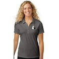 thumbnail image 1 of Womens Bowling Ball with 3 Pins Polo Shirt, 4XL Iron Grey, 1 of 5