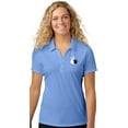 thumbnail image 1 of Womens Bowling Ball with 3 Pins Polo Shirt, Small Carolina Blue, 1 of 5