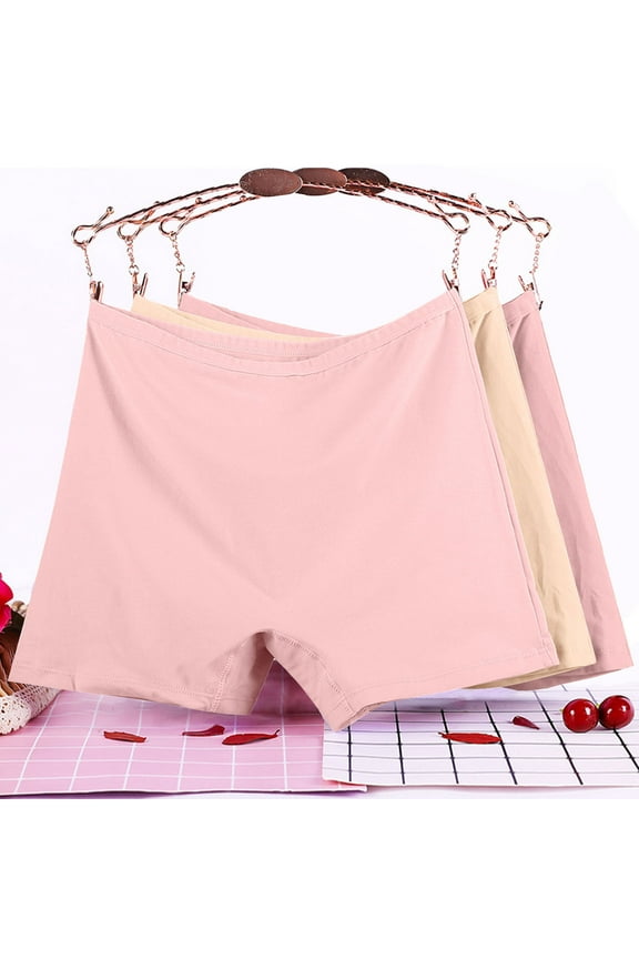 Womens Boxers Underwear 3 Pack Women's Boyshort Panties Cotton Soft Mid Waist Underwear Stretchy Wicking Boxer Briefs for Ladies Khaki 3XL