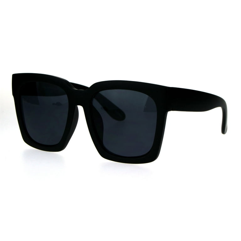 Oversized rectangular marbled-acetate sunglasses