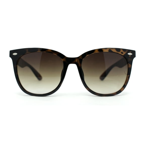 Womens Boyish Hipster Horn Rim Fashion Plastic Chic Sunglasses Tortoise - Brown