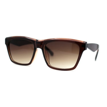 Womens Boyish Horn Rim Retro Fashion Sunglasses All Brown