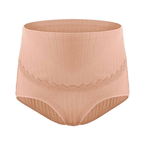Womens Boyshorts Underwear Women's Lace Underwear Mid-Waisted Ice Silk Full Cover Underwear Soft Satin High Waisted Panties Lightweight Breathable Underpant Briefs Womens Briefs Underwear Beige M