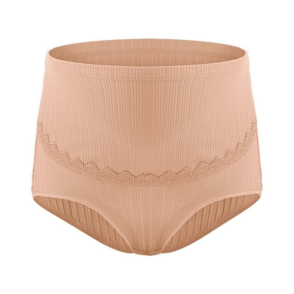 Womens Boyshorts Underwear Women's Lace Underwear Mid-Waisted Ice Silk Full Cover Underwear Soft Satin High Waisted Panties Lightweight Breathable Underpant Briefs Womens Briefs Underwear Beige M