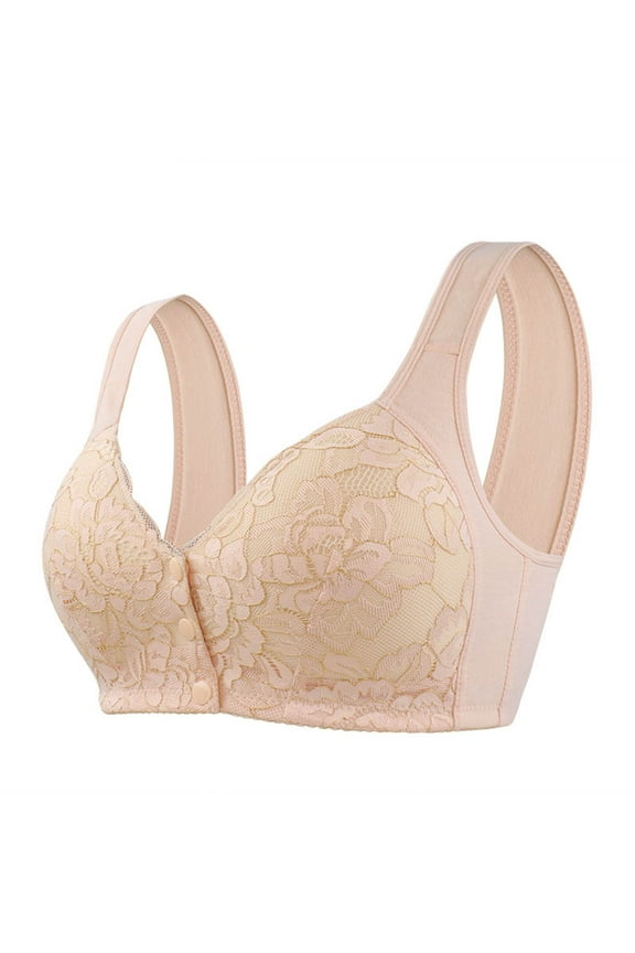 Womens Bra Back-Smoothing Bra Feature V-Neck Demi & Balconette Bra Style W-1784 Beige 48