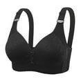 thumbnail image 1 of Womens Bra Backless Bras Comfortable Bras Female Front Close Bras Ladies Balconette Style W-1288 , Bras Black 38bc, 1 of 3