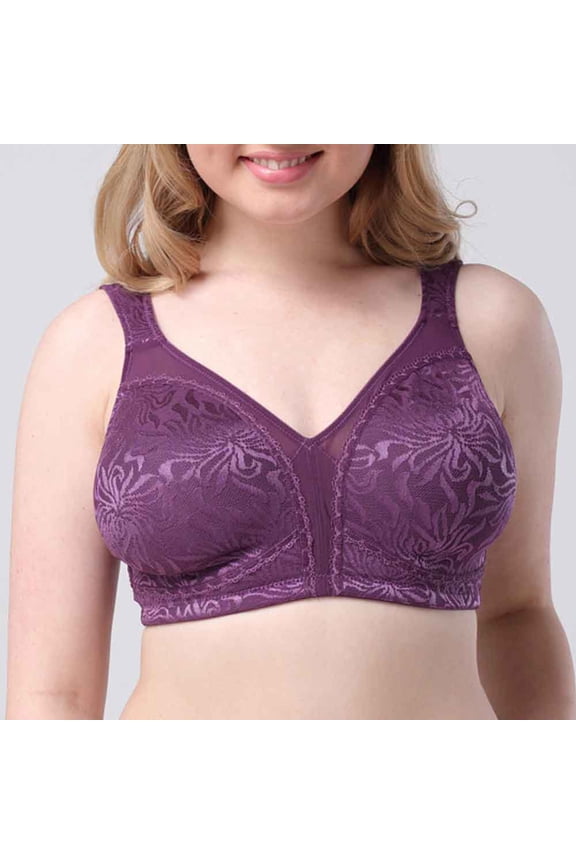 Womens Bra Lingerie Big Full Cup Support Bralette Wireless Sexy Brassiere BH Tops Plus Size B C D E F G H Cup