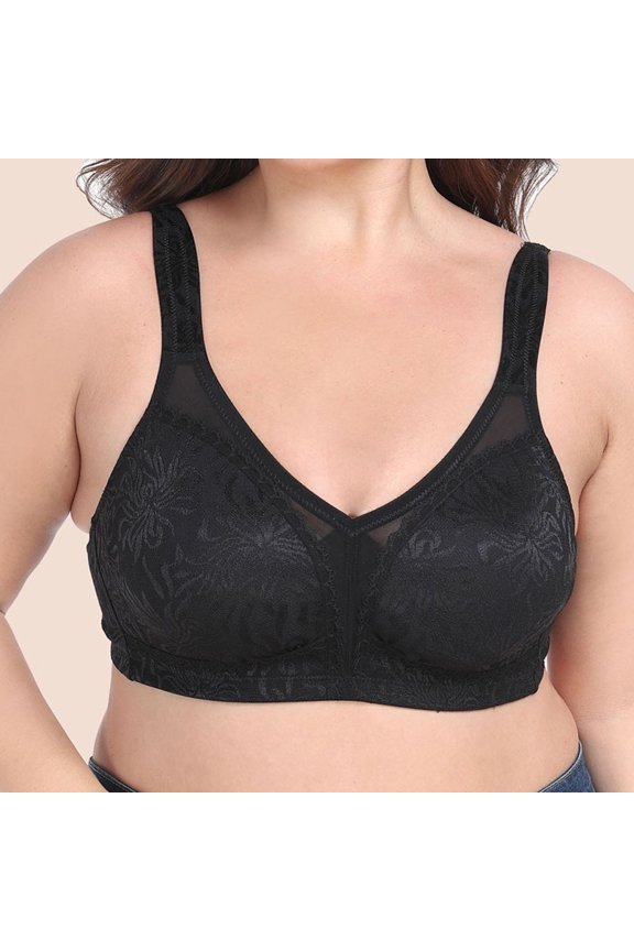 Womens Bra Lingerie Big Full Cup Support Bralette Wireless Sexy Brassiere BH Tops Plus Size B C D E F G H Cup
