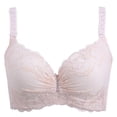 thumbnail image 1 of Womens Bra Padded Bra Feature V-Neck T-Shirt Bra Style W-1657 Beige L, 1 of 8