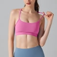 thumbnail image 1 of Womens Bra With Breast Pads Slim Shoulder Straps Beautiful Back Round Neck Suspender Comfortable Seamless Bralette Top Everyday Wear, 1 of 4