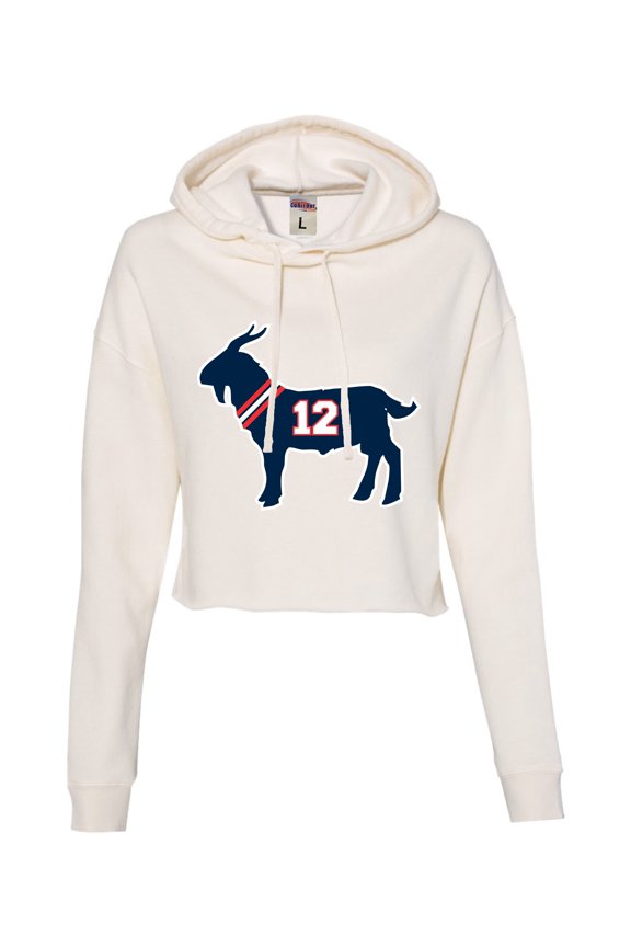 Womens Brady GOAT Cropped Hooded Sweatshirt