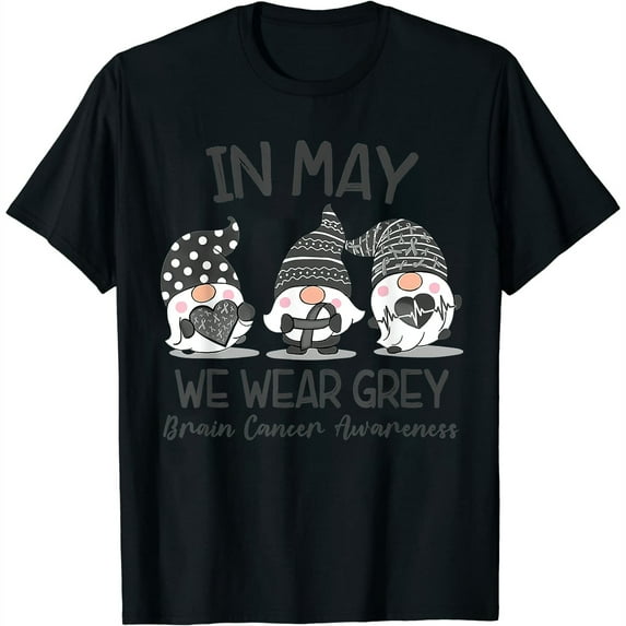 Womens Brain Cancer Tumor Awareness Go Gray In May T-Shirt Black