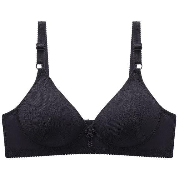 Womens Bralettes Convertible Bra Feature V-Neck Soft Bra Style W-885 Black L