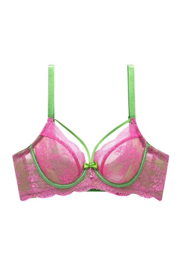 Womens Bralettes Women's Soft Lace Bra Push up Unlined Underwire Sheer Bralette XL