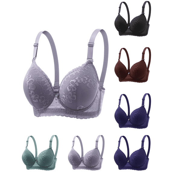 Womens Bras Casual Comfortable Lace Bras for Women Everyday Seamless Bra Full Coverage Push Up Soft Underwear