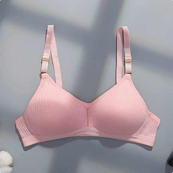 Womens Bras Under $5 Women's Lingerie Student Girl Gathered Thin Without Steel Ring Girl's Bra