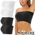 thumbnail image 1 of Womens Bras Under $5 Women's Stretch Strapless Bra,Summer Bandeau Bra,Plus Size Strapless Bra,Comfort Wireless Bra, 1 of 7