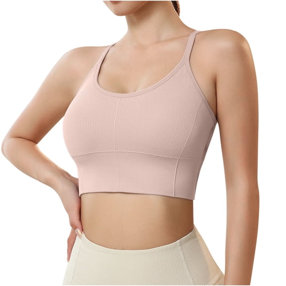 Womens Bras Comfort Oman Bras With String Quick Dry Shockproof Running Fitness Underwear Comfortable Bras for Women Beige M