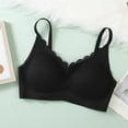thumbnail image 1 of Womens Bras Comfortable Comfy Full Coverage Bras Wire Free Underwear Push Up Bra Everyday Bralettes Thin Straps 2XL, 1 of 6