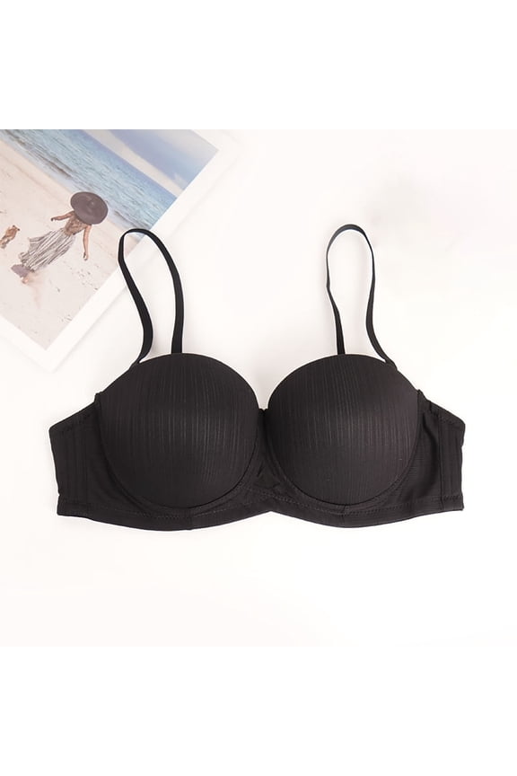 Womens Bras Comfortable Push Up Padded Bras Spaghetti Straps Plunge Underwire T Shirt Bombshell Bra Lift Up L