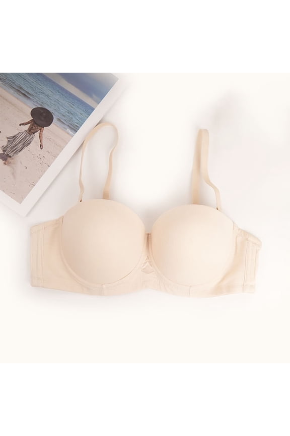 Womens Bras Comfortable Push Up Padded Bras Spaghetti Straps Plunge Underwire T Shirt Bombshell Bra Lift Up M