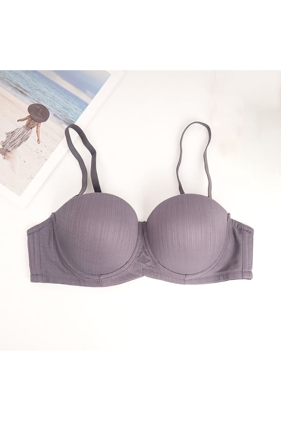 Womens Bras Comfortable Push Up Padded Bras Spaghetti Straps Plunge Underwire T Shirt Bombshell Bra Lift Up S