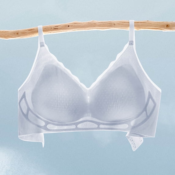 Womens Bras Comfortable Thin and Cool Wireless Soft Support Bra with Paded Full Coverage Seamless Bralette L