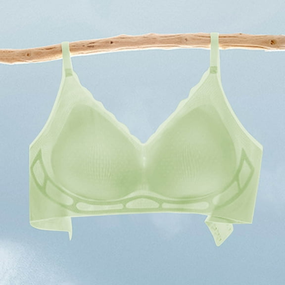 Womens Bras Comfortable Thin and Cool Wireless Soft Support Bra with Paded Full Coverage Seamless Bralette M