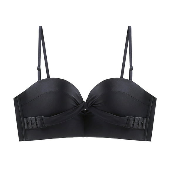Womens Bras Fashion Women Solid Color Overlapping Beautiful Back Side Buckle Thin Cup Sports Bras Plus Size Bras for Women Full Coverage Sport Everyday Bra