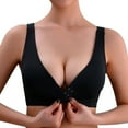 thumbnail image 1 of Womens Bras Front Closure Racerback Plus Size Unlined Underwire Full Coverage Bras for Women, 1 of 5