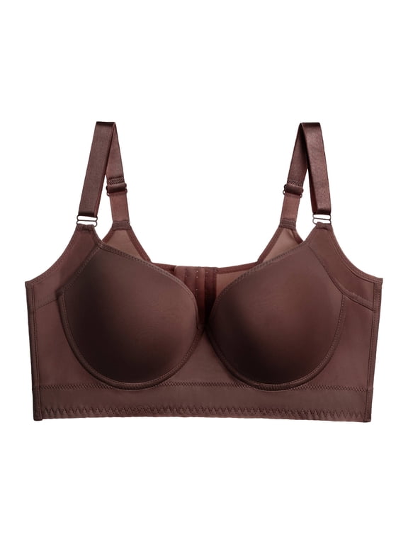 Sports Bras for Women Full Back Coverage Deep Cup Back Smoothing Shaping Bra Womens Seamless Jelly Bras