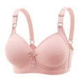 thumbnail image 1 of Womens Bras JIANLAI Supportive Wireless Push Up Bra Full Coverage No Underwire Seamless Plus Size for Older Women Pink, 1 of 6