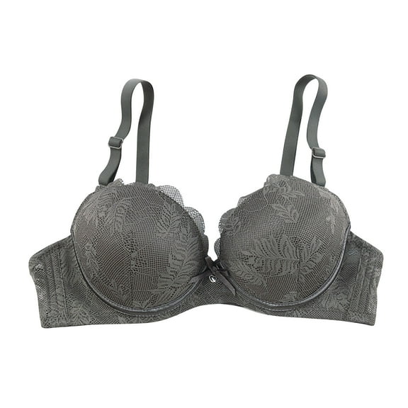 Womens Bras Lace Patchwork Non Padded Push Up Full Coverage Comfort Breathable Lightweight Everyday Bras Army Green 38/85