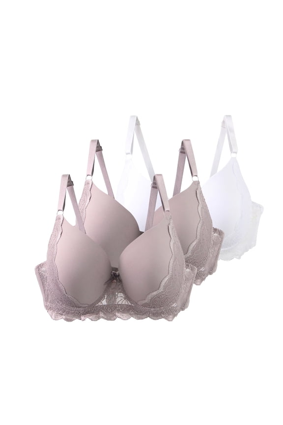 Womens Bras Lightly Lined Bra No Wire Comfortable Soft Bras Underwear Extra Support Full Coverage Bras High-Impact Sports Bra for Running & Gym Athletic Underwear