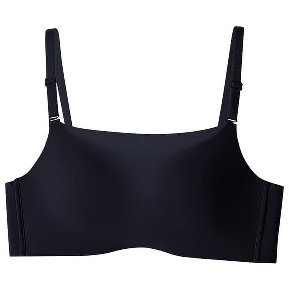 Womens Bras No Underwire Convertible Bra Feature V-Neck Balconette Bra Style W-1462 Black L
