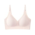 thumbnail image 1 of Womens Bras No Underwire Full Support Solid Color Seamless Full Coverage Push Up No Underwire Soft Everyday Bra,Pink 3,38 B, 1 of 2